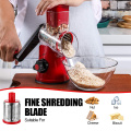 Cheese Grater, Kitchen Mandoline Vegetable Slicer with 3 Interchangeable Blades, Easy to Clean Rotary Grater Slicer for Fruit
